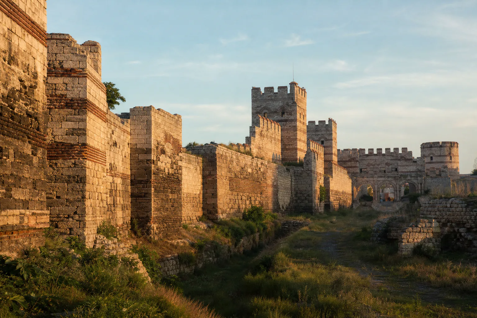 Yedikule çevresindeki tarihî İstanbul kara surları